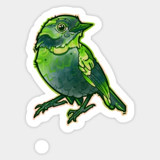 cute green bird Sticker